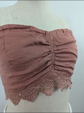 Free People Dream Lover Brami - Crop Top Bandeau With Crochet Trim